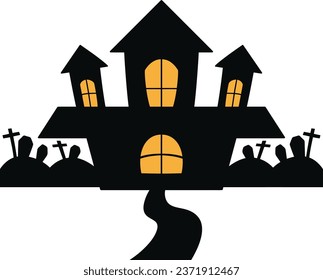 Haunted old house for halloween
