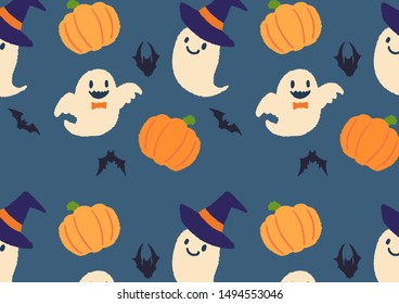 Haunted pumpkin, ghost, halloween wallpaper