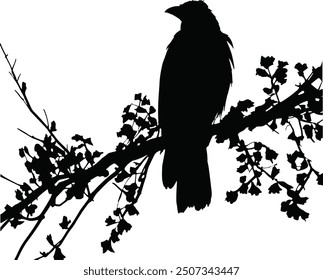 Haunting Crow, Raven – Spooky Halloween Crow silhouette