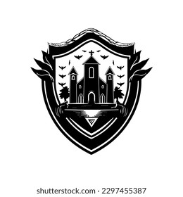 Haunting tombstones illustration captures the eerie atmosphere of a graveyard, perfect for Halloween or horror-themed designs.