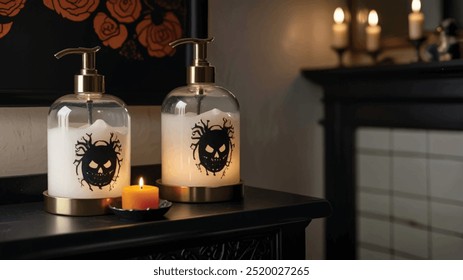 Una decoración de baño de Halloween inquietantemente elegante