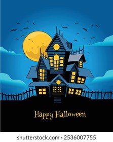 "Assombrosamente assustador: Ghost House Halloween Poster"