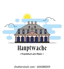 Hauptwache Frankfurt am Main illustration in Germany