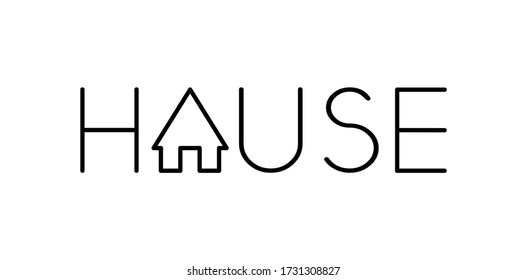 Hause/Dach Logo Design Inspiration. House Logo Abstract Design Vector Vorlage. Innenpolitik. Logo. Vektor. Immobilienlogo. Illustration eines Gebäudes.