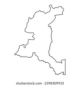 Haut Katanga province map, administrative division of Democratic Republic of the Congo. Vector illustration.