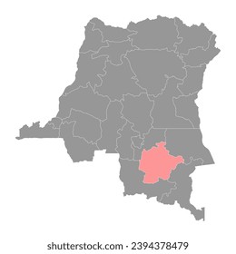 Haut Lomami province map, administrative division of Democratic Republic of the Congo. Vector illustration.