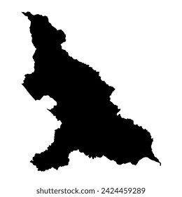 Haut Mbomou prefecture map, administrative division of Central African Republic.