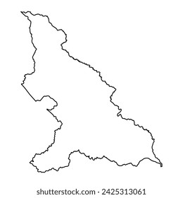 Haut Mbomou prefecture map, administrative division of Central African Republic.