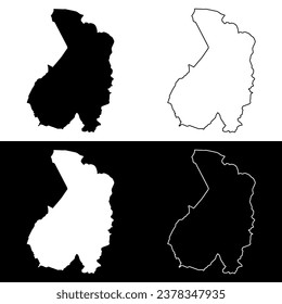 Haut Ogooue province map, administrative division of Gabon. Vector illustration.