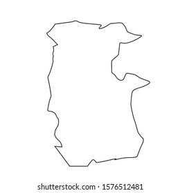 Haut Sassandra region map in Ivory Coast country