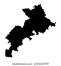 Haute Garonne department map, administrative division of France. Vector illustration.