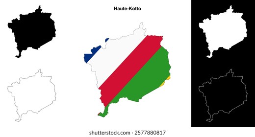 Haute-Kotto prefecture outline map set