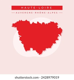 Haute-Loire Department (France, French Republic, Auvergne-Rhone-Alpes region, ARA) map vector illustration, scribble sketch Haute Loire map