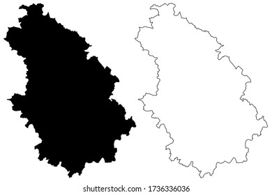 Haute-Marne Department (France, French Republic, Grand Est region) map vector illustration, scribble sketch Haute-Marne map