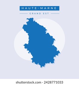 Haute-Marne Department (France, French Republic, Grand Est region) map vector illustration, scribble sketch Haute-Marne map