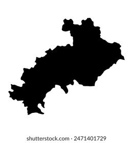 Hautes Alpes department map, administrative division of France. Vector illustration.