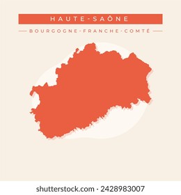 Haute-Saone Department (France, French Republic, Bourgogne-Franche-Comte region, BFC) map vector illustration, scribble sketch Haute Saone map