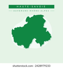 Haute-Savoie Department (France, French Republic, Auvergne-Rhone-Alpes region, ARA) map vector illustration, scribble sketch Upper Savoy map