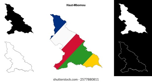 Haut-Mbomou prefecture outline map set