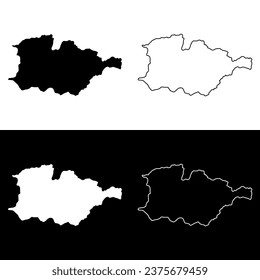 Hauts Bassins region map, administrative division of Burkina Faso. Vector illustration.