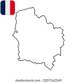 Hauts de france Map. Region of France. Vector illustration.