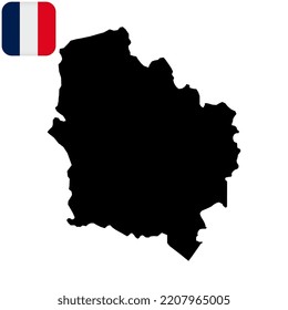 Hauts de france Map. Region of France. Vector illustration.