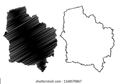 Hauts-de-France (France, administrative region) map vector illustration, scribble sketch Nord-Pas-de-Calais and Picardy map