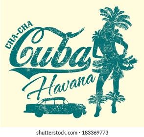 havana cuba vector art