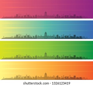 Havana Multiple Color Gradient Skyline Banner