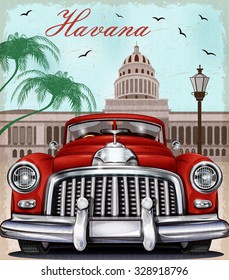 Havana retro poster.