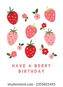 Have a berry birthday greeting card
