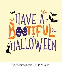 Habe einen bootiven Halloween-Typografie-Vektorgrafik. Ideal zu Halloween