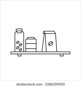 Tengo una botella de café en la estantería