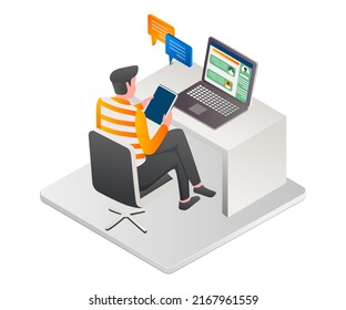 Have a conversation on the computer