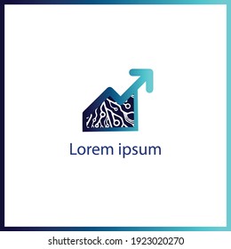 I have to Create This Cyber Security Icon that's showing IT growth Through arrow and IT through the system