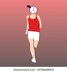 I have created a female character who is running