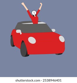 I have created a woman who drives a sports car