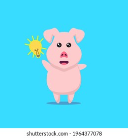 Have a cute pig mascot cartoon character design idea