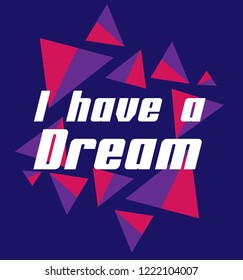 i have a dream, beautiful greeting card background or banner with night party theme. design illustration