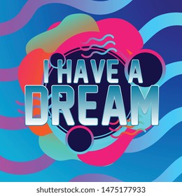 i have a dream, beautiful greeting card background or banner with ocean theme. design illustration