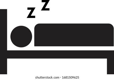 have enough sleep and rest to keep stay healthy icon sign symbol