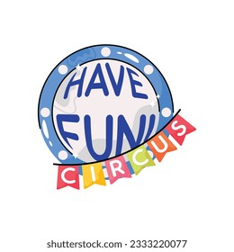 Have fun doodle vector filled outline Sticker. EPS 10 file