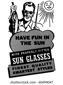 Have Fun In The Sun - Ad Layout - Retro Clip Art