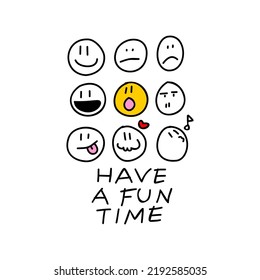 Have A Fun Time V28 Patch Streetwear, Urban Design Black Color Patch Commercial Use
