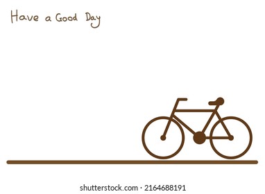 Tener una postal para bicicletas de un buen día