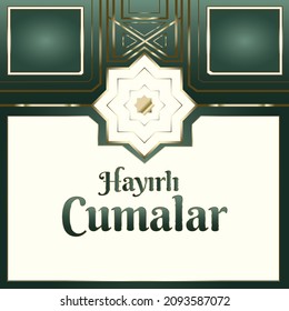 Have a good Friday concept vector illustration. Holy day in the religion of Islam; Friday. Translation: "Have a blessed friday."