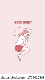 have a good sleep vector design