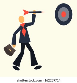 I have got target! Vector illustration.