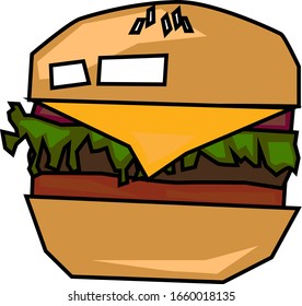 Have a humburger for the day >O<