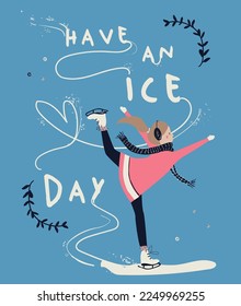 tener una camiseta de diseño de slogan del día del hielo